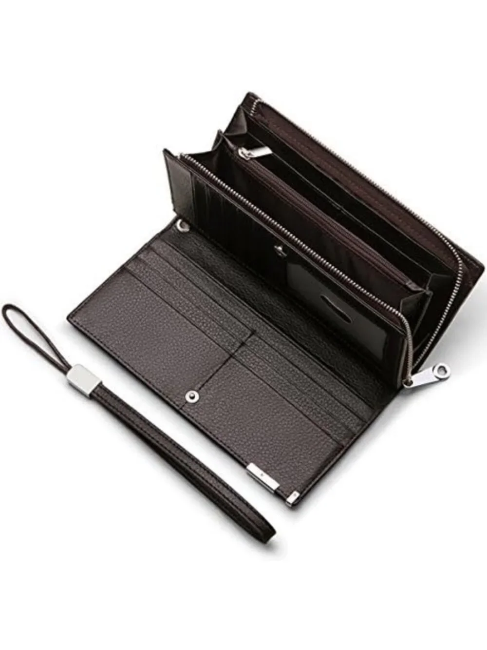 Stylish Leather Bifold Wallet for Men | RFID Blocking, Zipper Closure, Slim